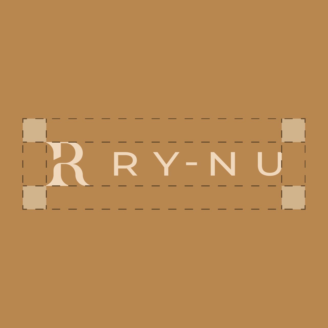 Ry-Nu Logo design clear space grid