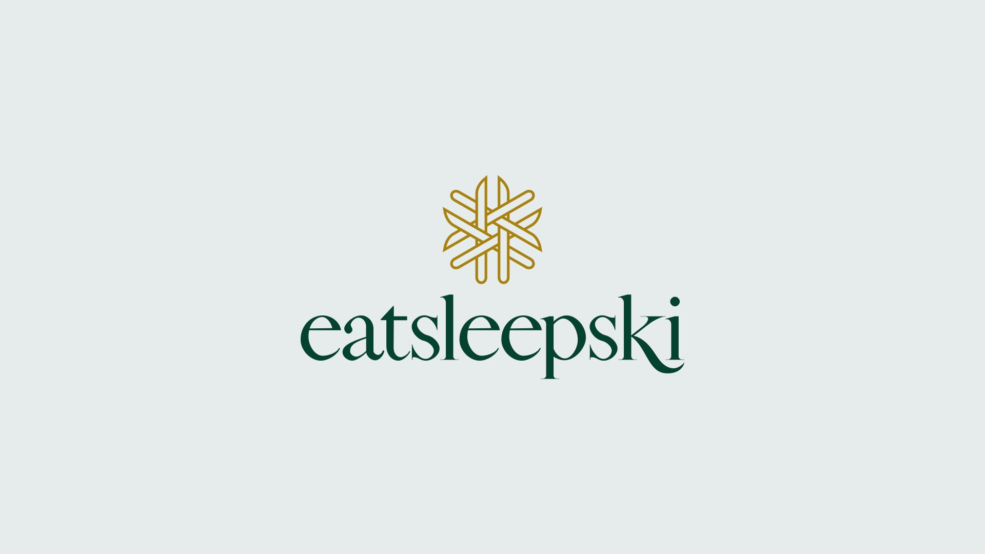 EatSleepSki Stacked Logo Design
